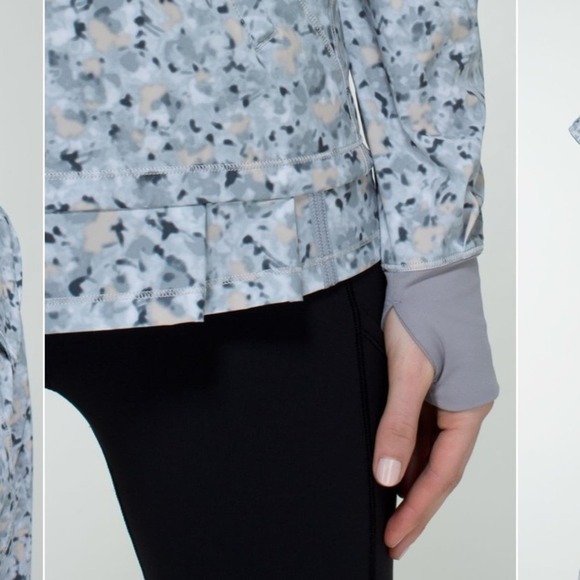 Lululemon Lightened Up Pullover Not So Petite Fleur Silver Spoon Ambient Grey - Picture 6 of 16